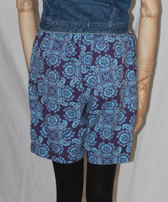 Vintage cotton shorts purple and blue Eastern Ind… - image 2