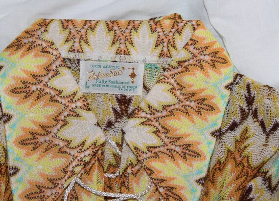 【翌日発送可能】 Vintage 60s Multi Sleeve Short Sheer Nwot Top Knit Zag Zig 水着・ラッシュガード