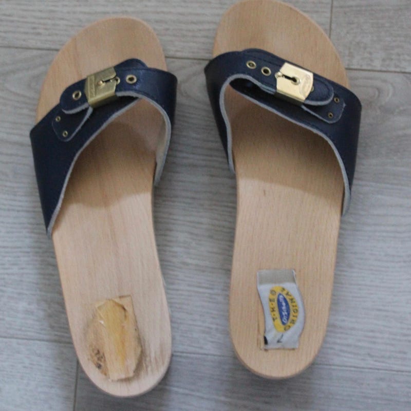 painted dr scholls sandals