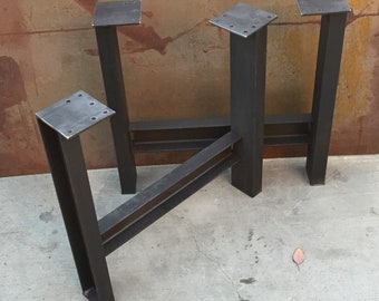 Metal Table Legs H Shape Set of 2