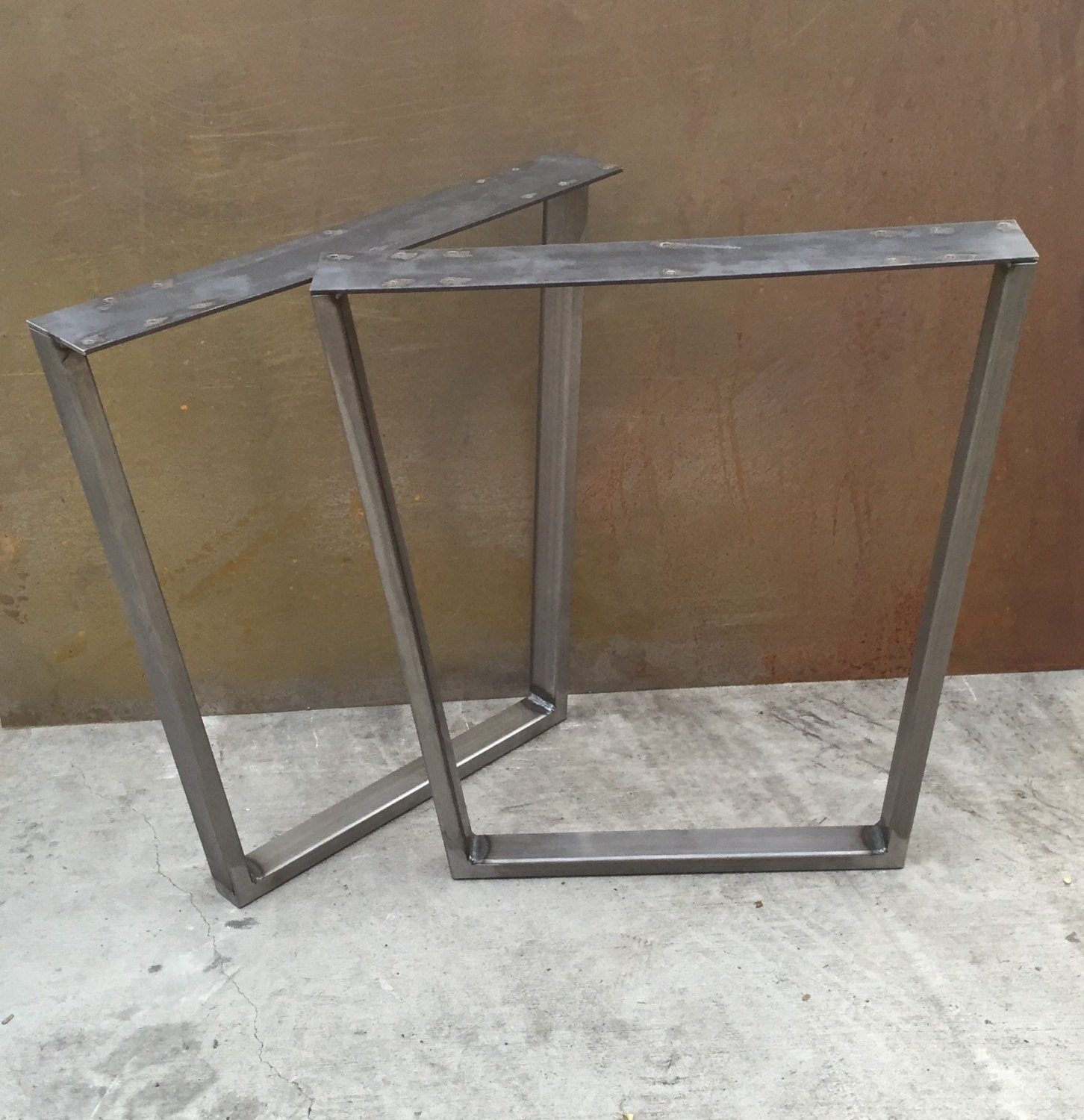 Metal Table Legs Taper Set of 2 Any Size Etsy