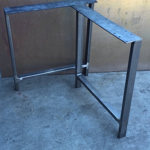 Metal table legs H set of 2, Any Size image 2