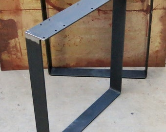 3''x1/2'' Metal Table Legs  U Shape (Set of 2) Height 18'' - 32''