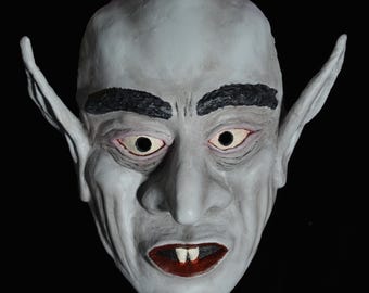 Nosferatu - Count Orlok - One-of-a-Kind Handmade Wall Art Wearable Gothic Art Mask