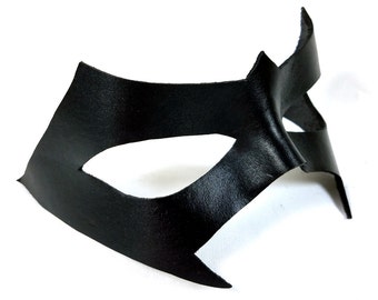 Black Leather Mask: Cosplay Masquerade Costume