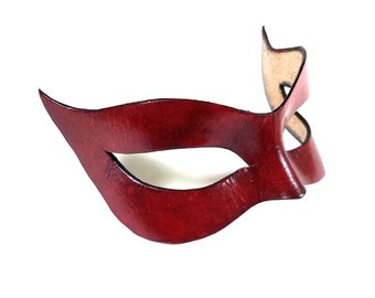 Red Leather Cat Mask: Cosplay, BDSM, Masquerade