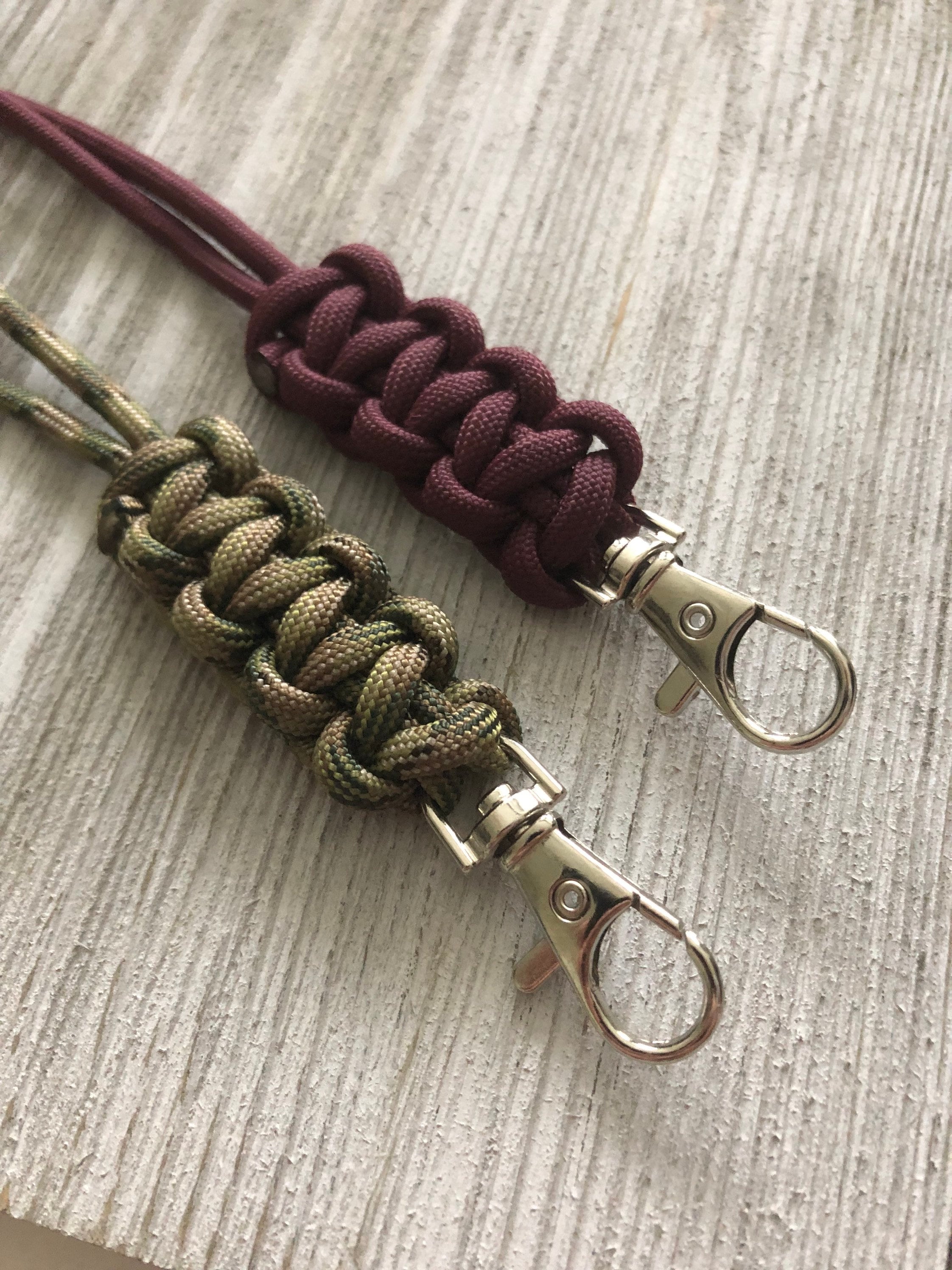 Custom Paracord Badge Lanyard ID Lanyard Badge Holder Etsy