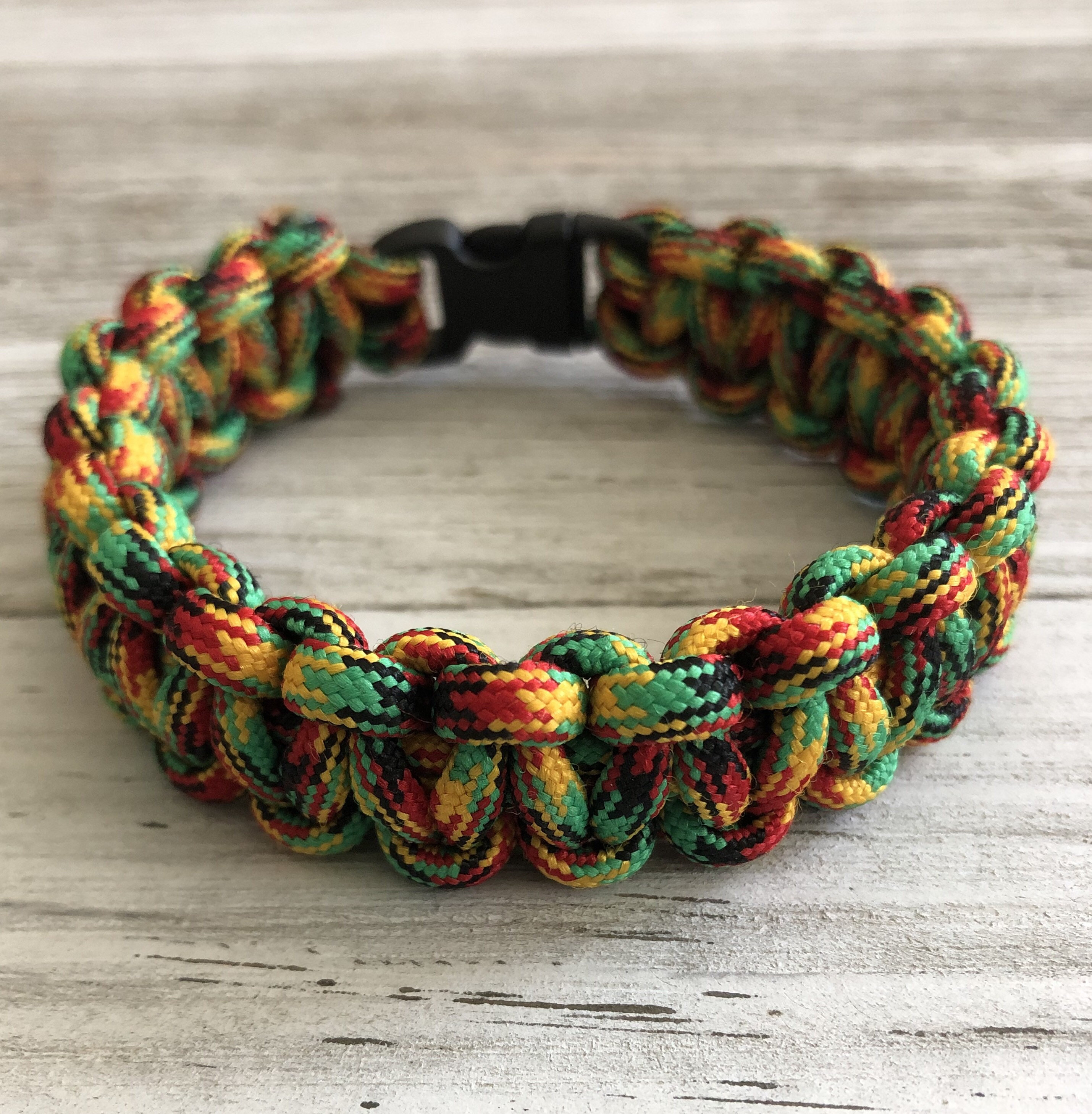 Rasta Paracord Bracelet, Jamaican Paracord Bracelet, Reggae Colors, Gift for Him Etsy
