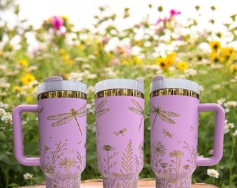 Dragonfly Wildflower 40oz Tumbler