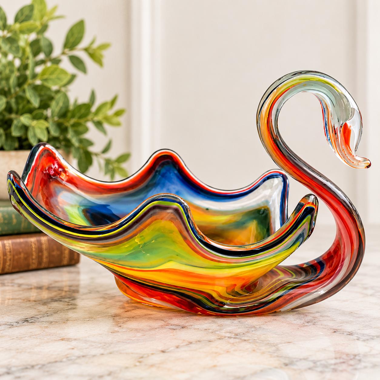Sooner Glass Swan - Etsy