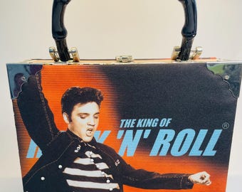 Ashley M. Elvis Presley Torebka Pudełko na Cygara Unikalna Torba Król Rock and Rolla