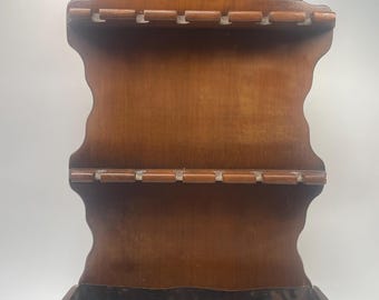 Vintage träskedställ väggdisplayhylla kolonial solstråle vägghylla rustik bondgård