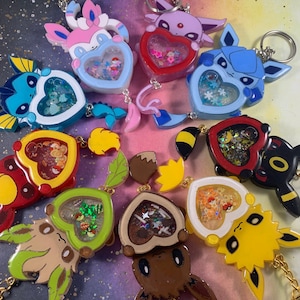 Made to Order Heart Eeveelution Resin Shaker Anime Cosplay Pocket Monster