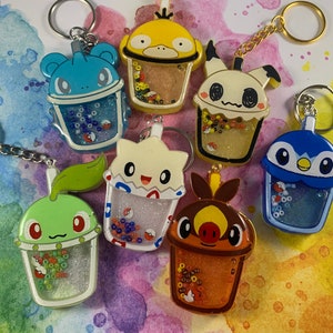 Made to Order Boba Tea Pocket Monsters Set 1 Resin Shaker Anime Cosplay