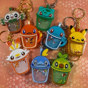 Made to Order Boba Tea Pocket Monsters Set 2 Resin Shaker Anime Cosplay