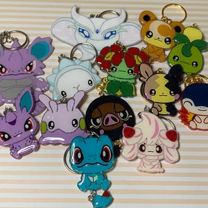 Made to Order Pocket Monster Dangle Tails Set 8 Resin Anime Cosplay Accessory