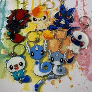 Juego de 2 colas colgantes de monstruo de bolsillo hechas a medida, accesorio de cosplay de anime de resina