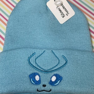 Pre-Made In Stock - Soft Knit Colorful Beanie Anime and Cosplay Accessory Embroidered One Size Fits Most Adult and Child