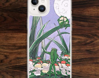 Frog and moon iPhone case with loving romantic couple (17)