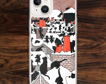 Black Cats iPhone Case: Vintage Children's Book Art (17)