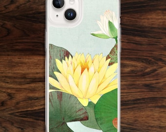 Flower iPhone case with pretty yellow, white blooms from Japanese art design (17)