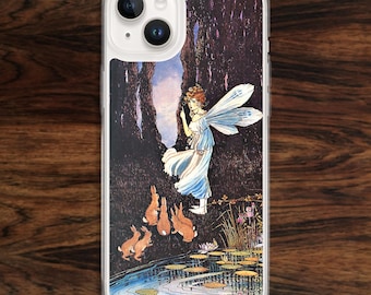 Fairy Tale iPhone case with red-headed fairy & rabbits in the woods (17)