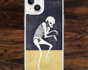Japanese Ukiyo-e Skeleton iPhone Case: Spooky Goth Art (17)