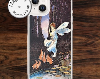 MagSafe iPhone Case: Fairy Tale Rabbits, Vintage Illustration for models 14 - 17