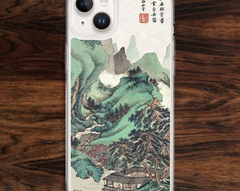 Chinese Landscape iPhone Case: Fine Art Mountain Scene (17)