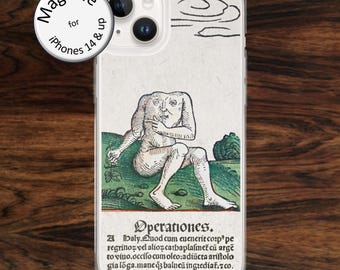 Unusual Medieval iPhone case (MagSafe) with quirky whimsigoth image and fun vibe, for iPhone models 14 - 17