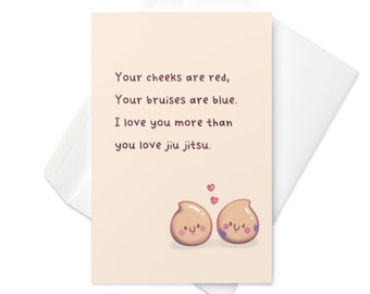 I Love you more than you love jiu jitsu BJJ Card | BJJ Valentines Day Card