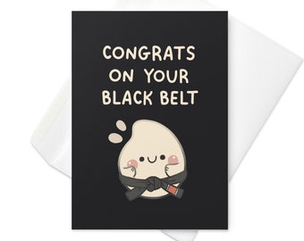 Black Belt BJJ Card  | Congrats Jiu jitsu karate judo black belt card