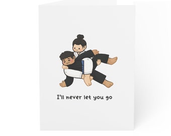 Never let you go Bow and Arrow BJJ Card | Jiu jitsu Valentine’s Day card