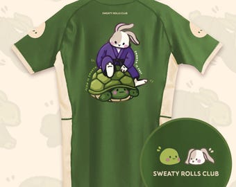 Tortoise vs Hare Jiu Jitsu Rash Guard: Turtle Rabbit BJJ Rashie