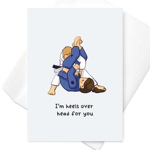 Carte de BJJ Je suis fou de toi | Carte de jiu-jitsu