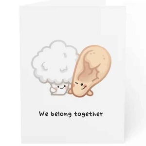 Blumenkohl Ohr / Wir gehören zusammen Karte |  Niedliche Wrestling Karte zum Valentinstag
