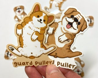 BJJ Dog Guard Puller Sticker |  Bulldog Corgi Dog BJJ Sticker, Grappling Sticker, Vinyl decal, Car, Laptop,  Jujitsu Waterproof Decal