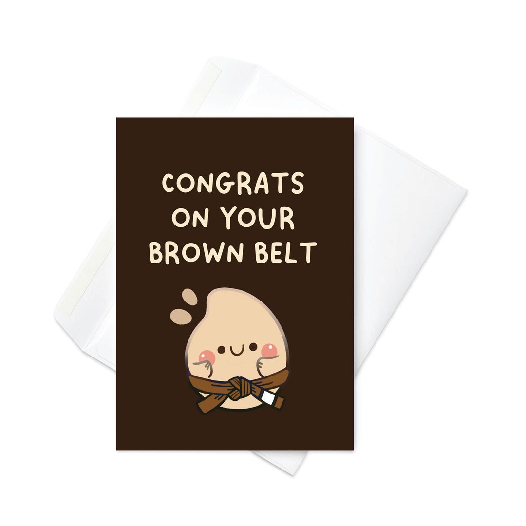 Brown Belt Promotion BJJ Card Congratulations Jiu Jitsu Etsy