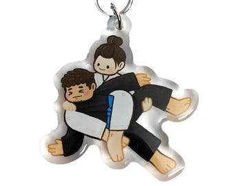 BJJ Bow & Arrow Keychain | Kawaii Jiu Jitsu Charm