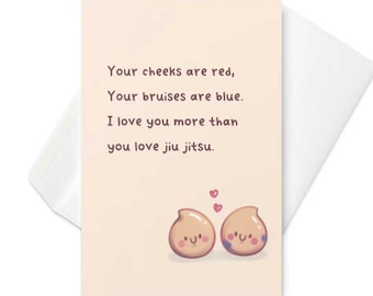 Funny Jiu Jitsu Valentines Day Card: BJJ Love