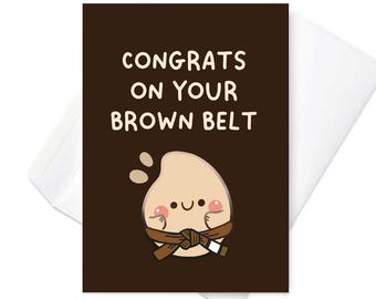 BJJ Brown Belt Promotion Card: Jiu Jitsu Congratulations
