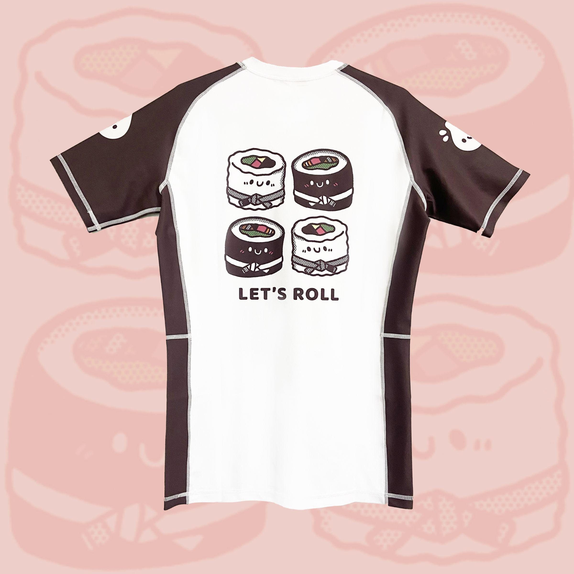 Sushi BJJ Rash Guard Mens Womens Kids | Lets Roll Jiu jitsu Rashie