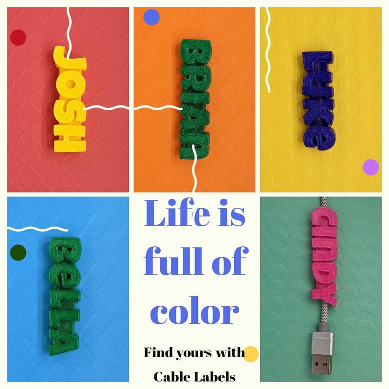 Cable Labels Custom Name Tags for Your Charging Cables Etsy