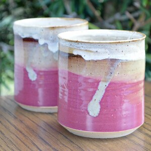 Pink Handmade Pottery Tumbler, 12oz image 1