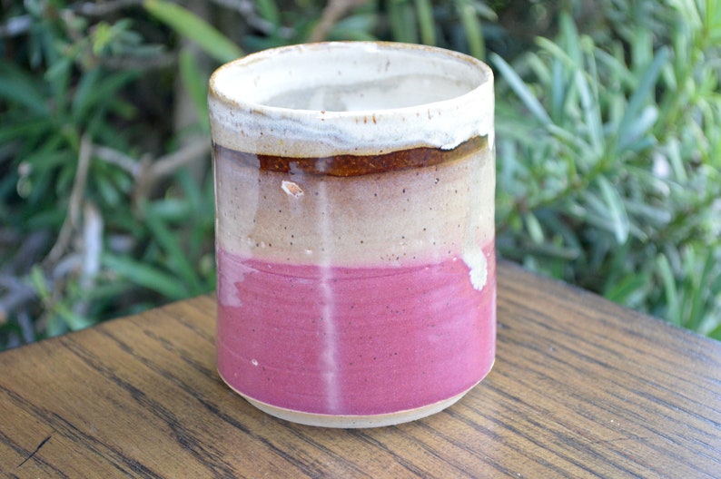 Pink Handmade Pottery Tumbler, 12oz image 2