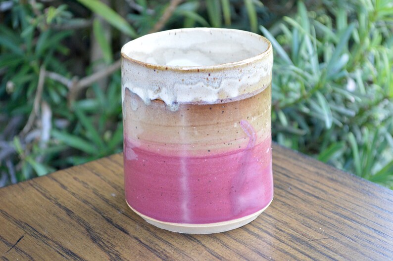 Pink Handmade Pottery Tumbler, 12oz image 4