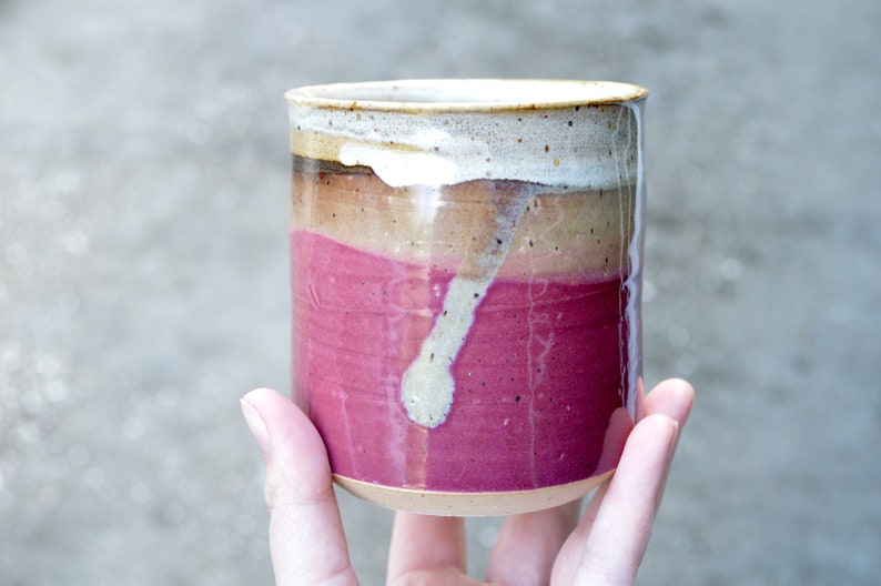 Pink Handmade Pottery Tumbler, 12oz image 7