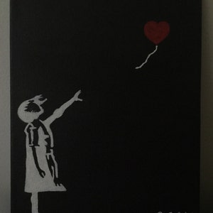 Banksy Inspired &quot;There Is Always Hope&quot; Acrylic painting 8x10