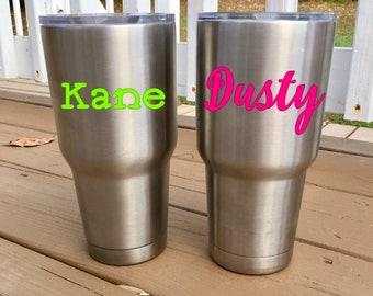 Name Decal – Vinyl Decal – Name Sticker – Word Decal – Monogram Decal – Word Sticker – Yeti Decal – Laptop Decal – Monogram Name - Any Word