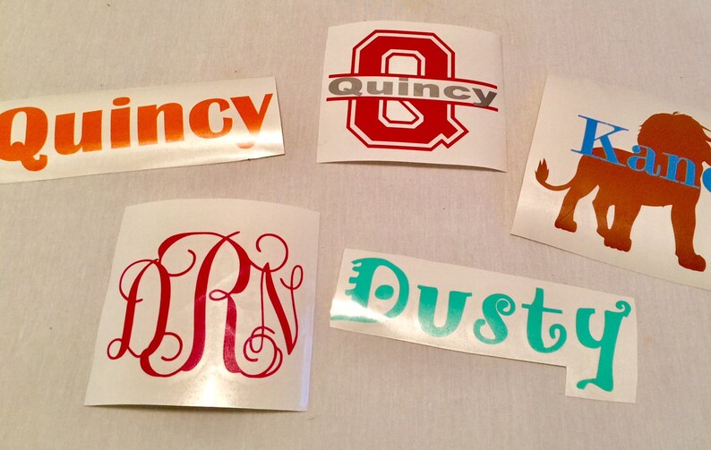 Name Decal Vinyl Decal Name Sticker Word Decal Monogram Decal Word Sticker Yeti Decal Laptop Decal Monogram Name Any Word image 4